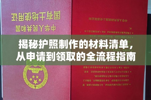 洛江揭秘护照制作的材料清单，从申请到领取的全流程指南